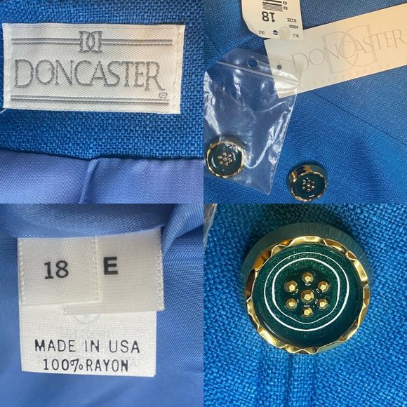 Doncaster Vintage Military Bolero Open Front Blazer Sz 18 New - Picture 11 of 11